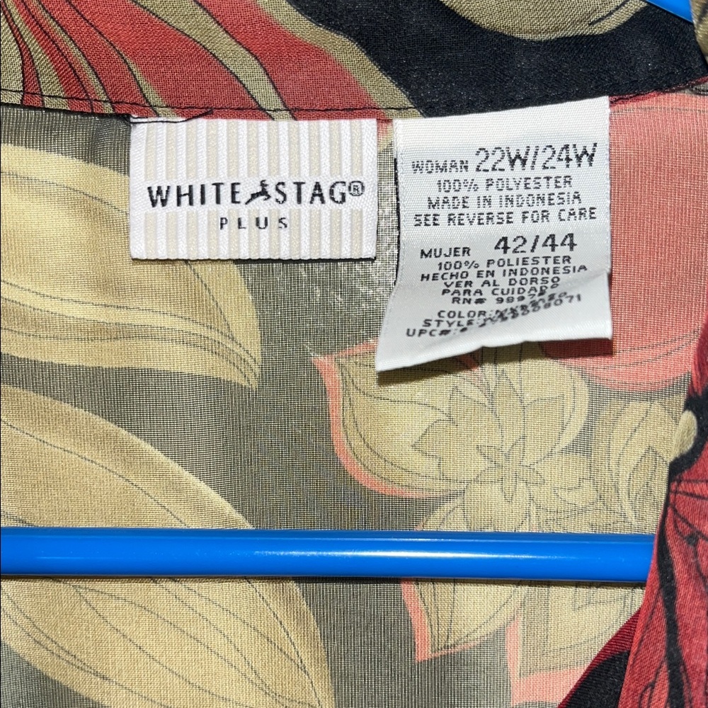 White Stag Multicolor Sheer Floral Blouse - Picture 4 of 5